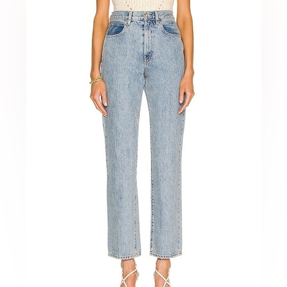 SLVRLAKE London High Rise Straight Jeans in Fool For Love - Picture 2 of 10